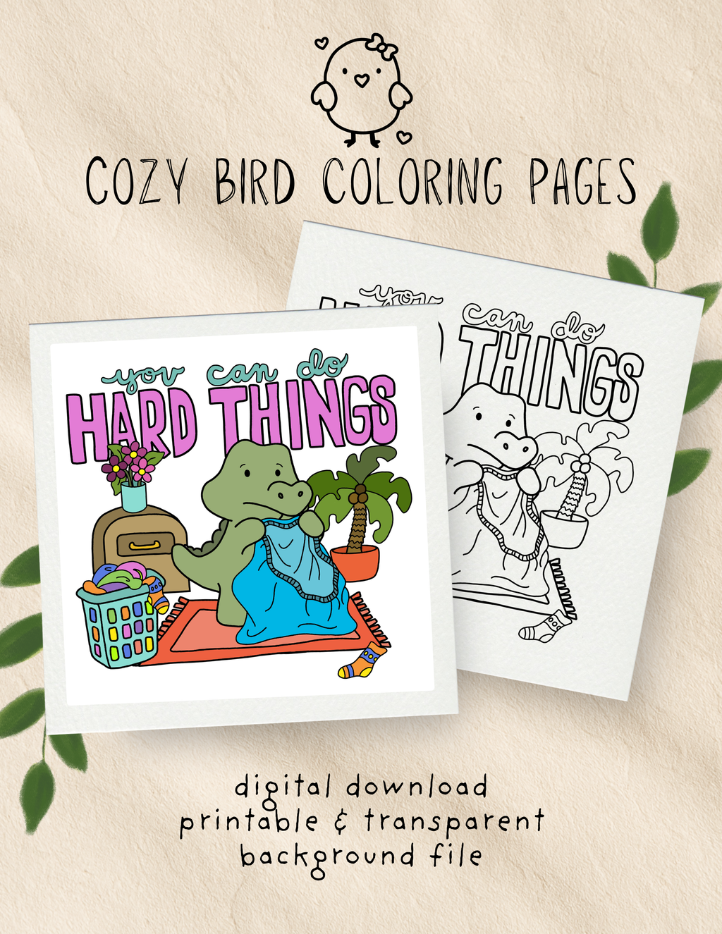 You Can Do Hard Things Coloring Page