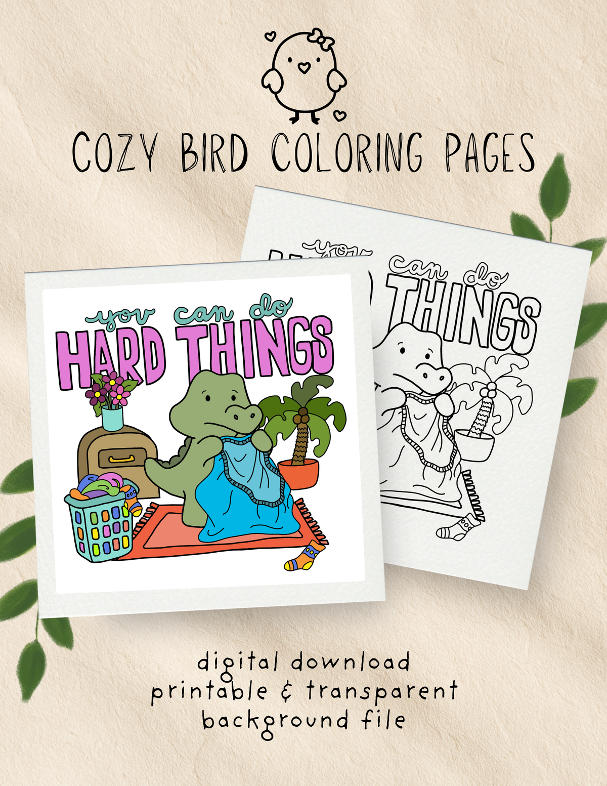 You Can Do Hard Things Coloring Page