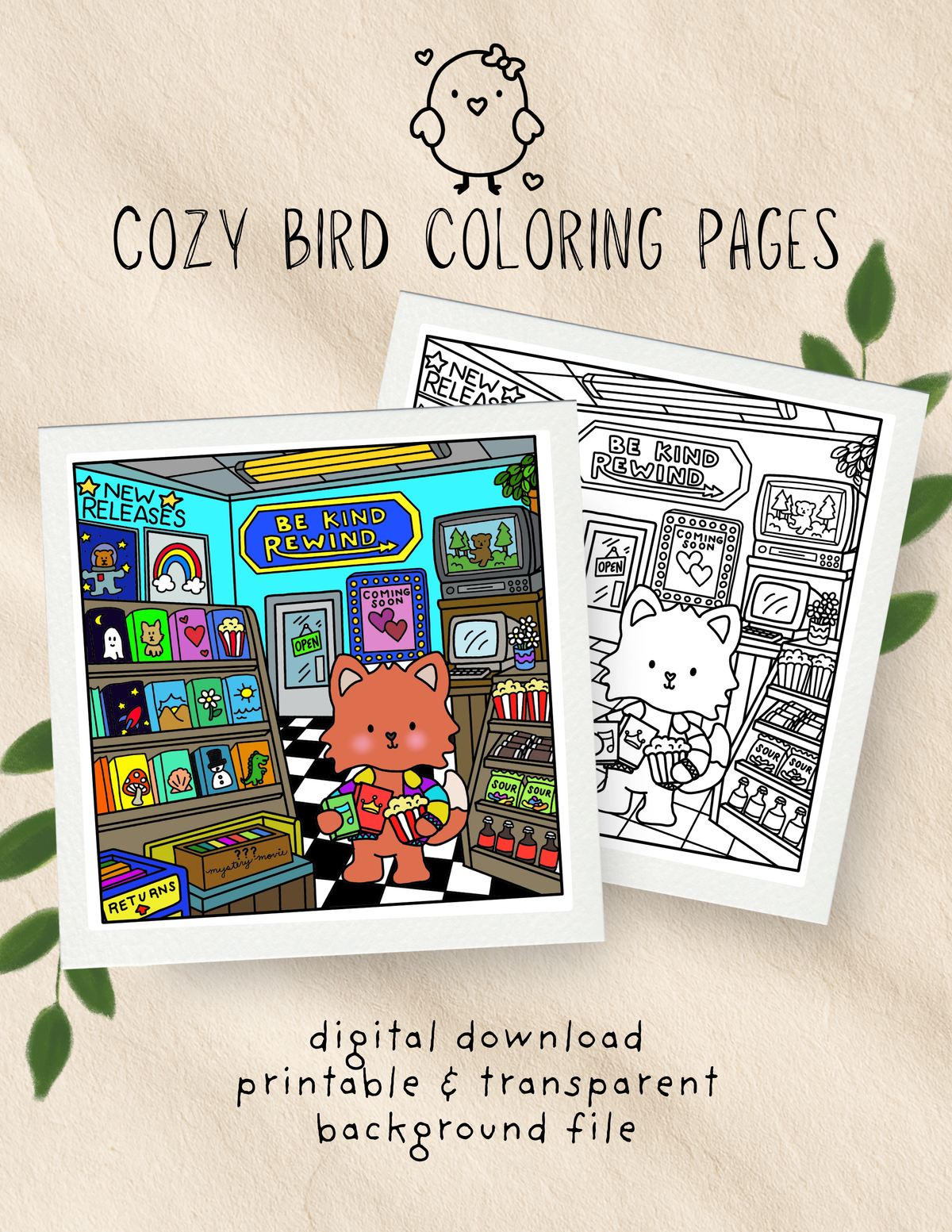 Be Kind, Rewind Coloring Page