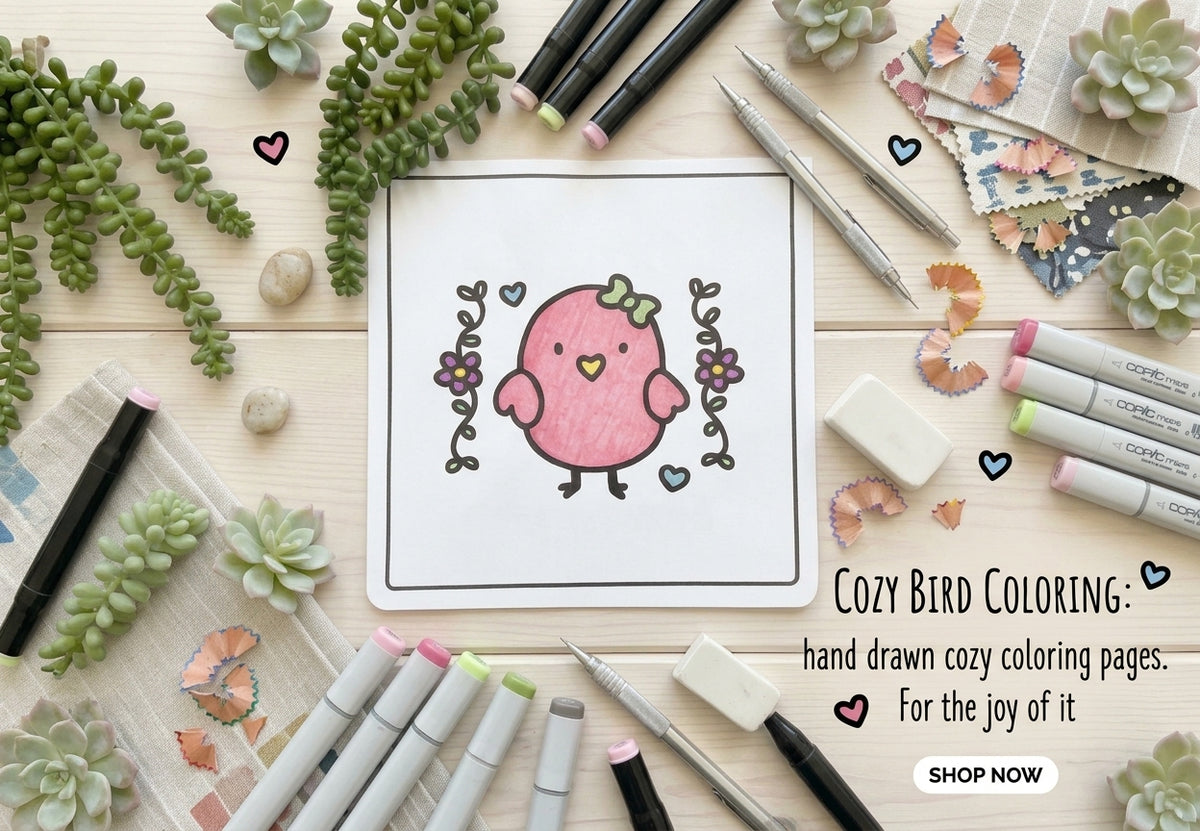 Cozy Bird Coloring